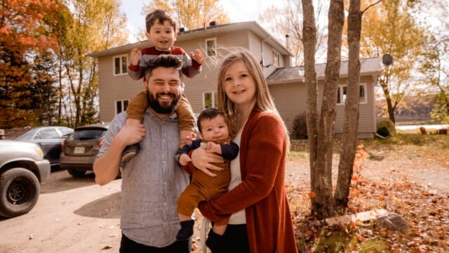 photo of family smiling